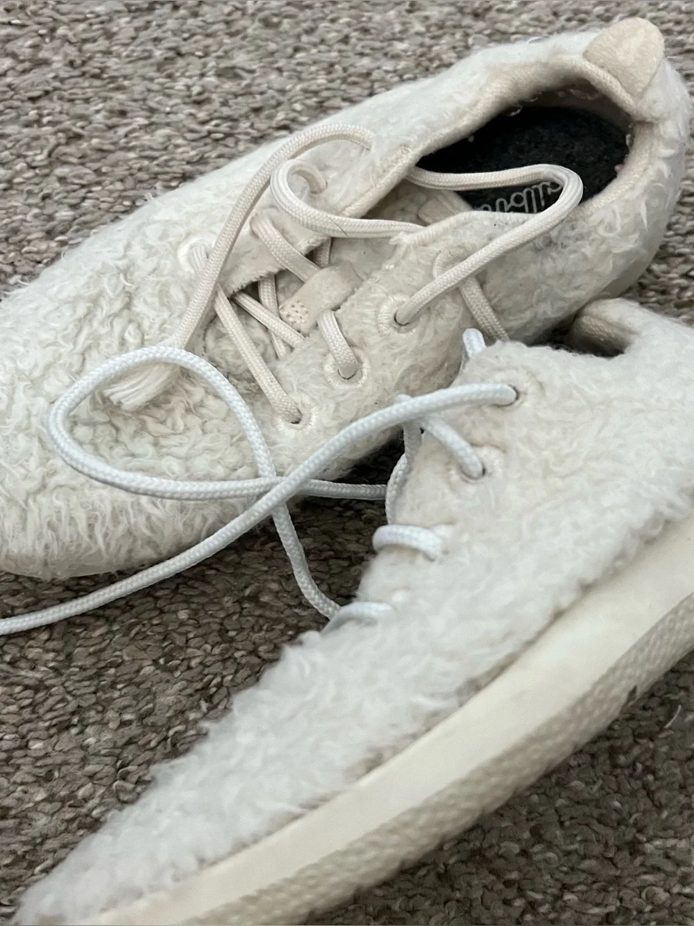 Allbirds Kids Cream Sherpa Sneakers Size 1